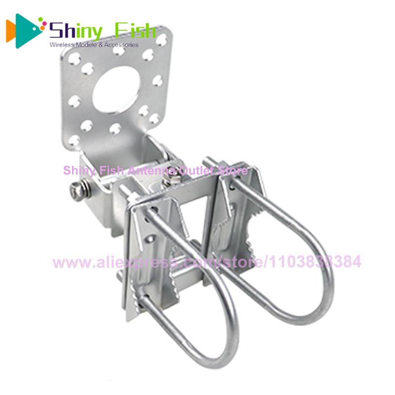 AP Bridge Antenna Clamp Clip Hoop Fixed Mount Bracket Wall Multi Function Fixture Pole Holder Adjustable Angle Iron Plated