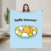 Lazy Egg Gudetama  Flannel Blankets Winter  Super Warm Throw Blanket for Child Bedroom Funny Bedspread Sofa Bed Cover