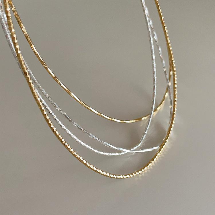 Sparkling Metal Collar Female Korean Niche Personality Simple Versatile Temperament Fashion Collarbone Chain