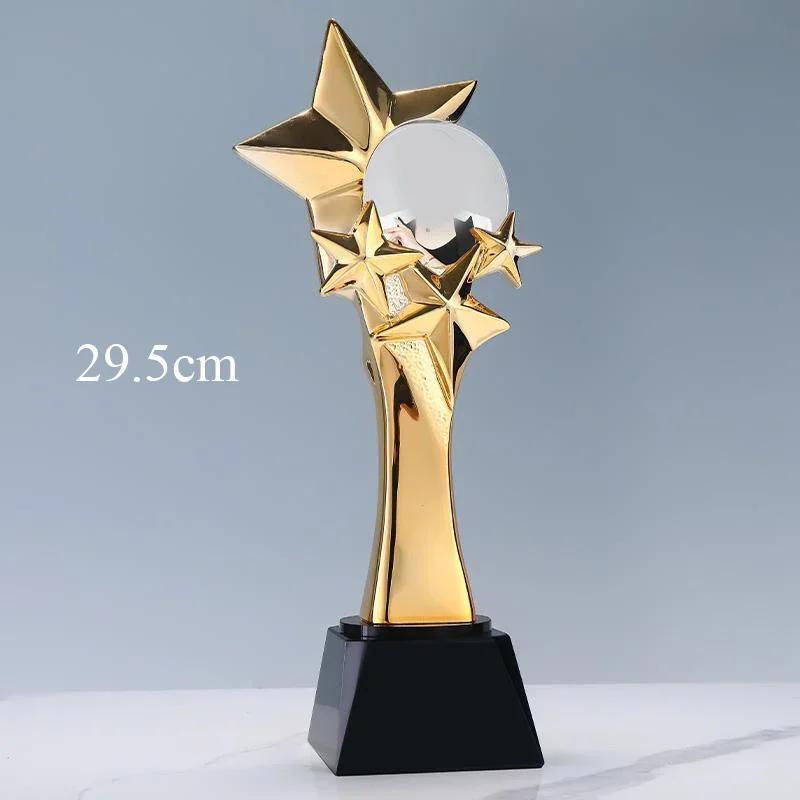 Customized Portrait Photo Color Printing Crystal Trophy Enterprise Excellent Employee Home Decor Award Honor Lettering Medal 1Pc