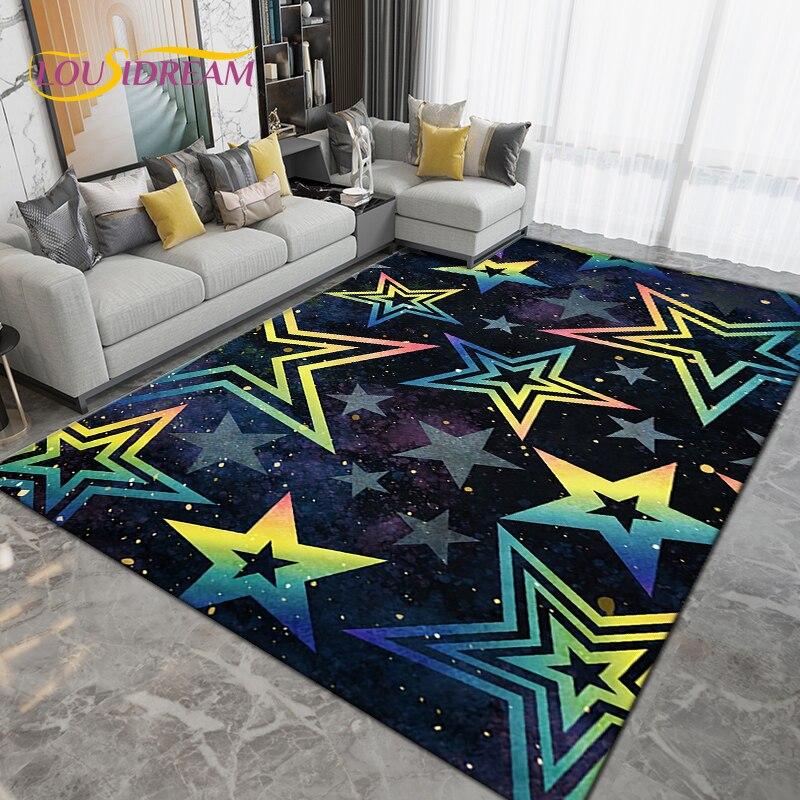 Pentagon Five-pointed Star Area Rug,Carpet Rug for Living Room Bedroom Sofa,Kitchen Bathroom Doormat Non-slip Floor Mat Gifts