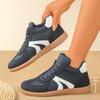 Fashion 2025 Autumn New Large-size High-top Women's Sneakers Color-blocking Luxury Flat Loafers Comfortable Retro Versatile Casual Shoes