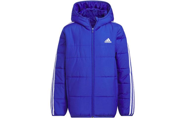 Adidas 3 Stripes Padded Jacket Semi Fluorescent Blue Teenagers IL6077 128