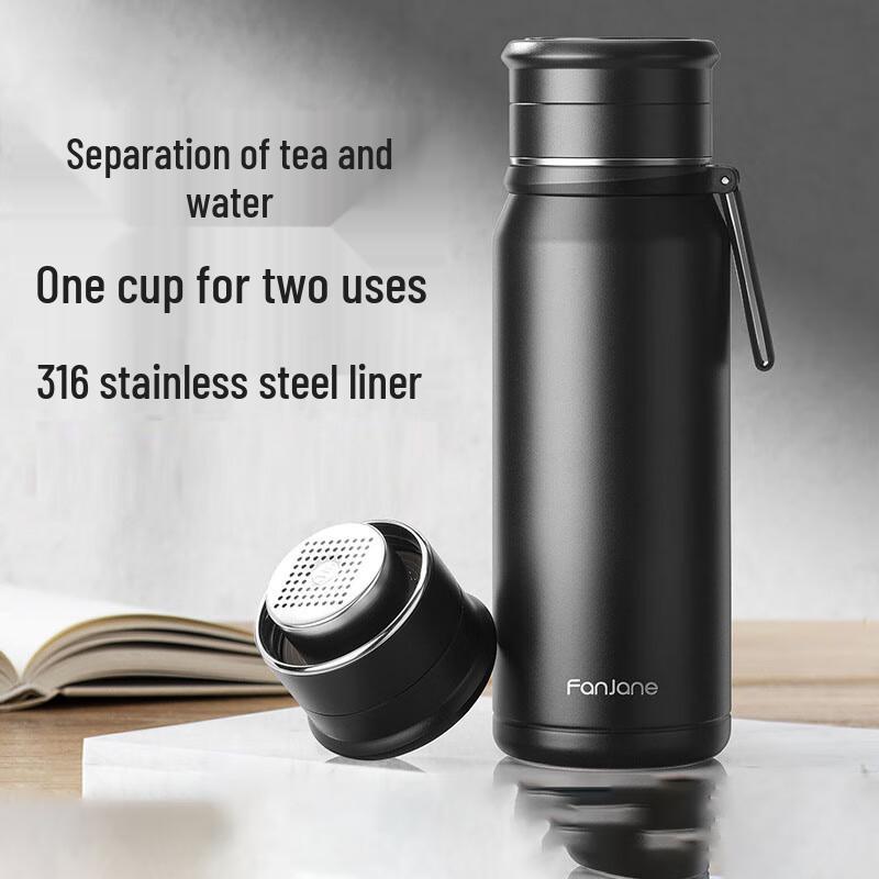 FANJANE Large Capacity Thermos Mug with Tea Infuser 1000ml