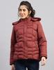 Women Regular Fit Maroon Jacket