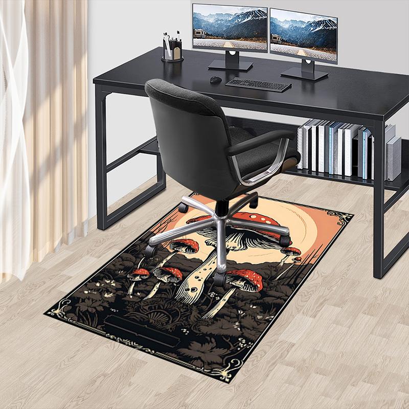 1PC Mushroom Forest Carpet Office Rug Mat Home Decor Area Carpet Festival Gift Office desk chair carpet Longlasting Material