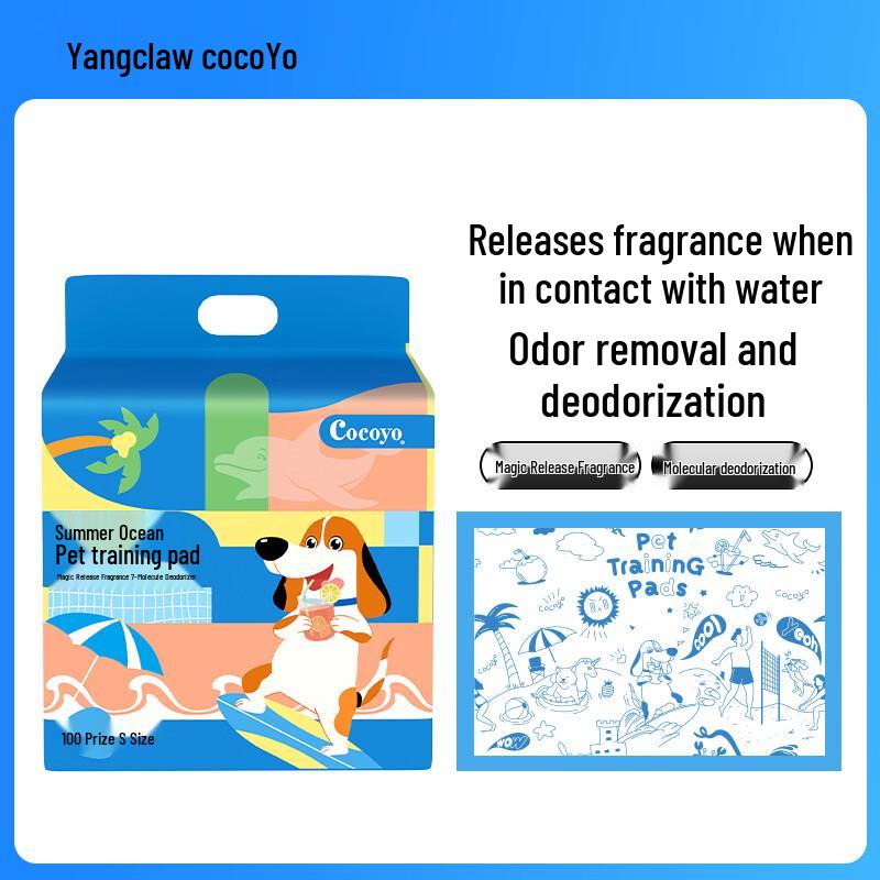 COCOYO Summer Ocean Scented Deodorizing Pet Training Pads