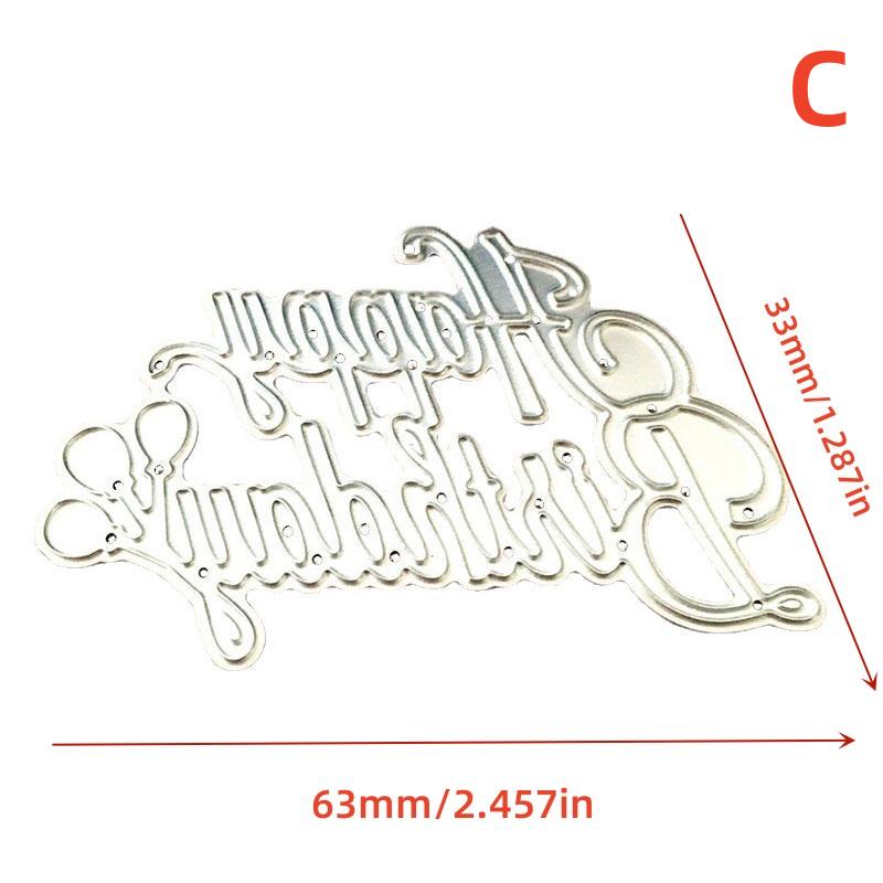 Рамка для Дня Рождения Металлические Штампы Скрапбукинг Трафарет Вырубки для Открыток Тиснение Фотоальбом DIY Шаблон Овальной Рамки Трафарет