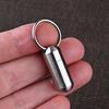 High Hardness Pill Holder Sealing Stainless Steel Widely Use Waterproof Pill Case Keychain for Camping