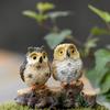 Plug-in Car Decoration Outdoor Courtyard Owl Ornaments Mini Owl Miniatures Figurine Resin Crafts