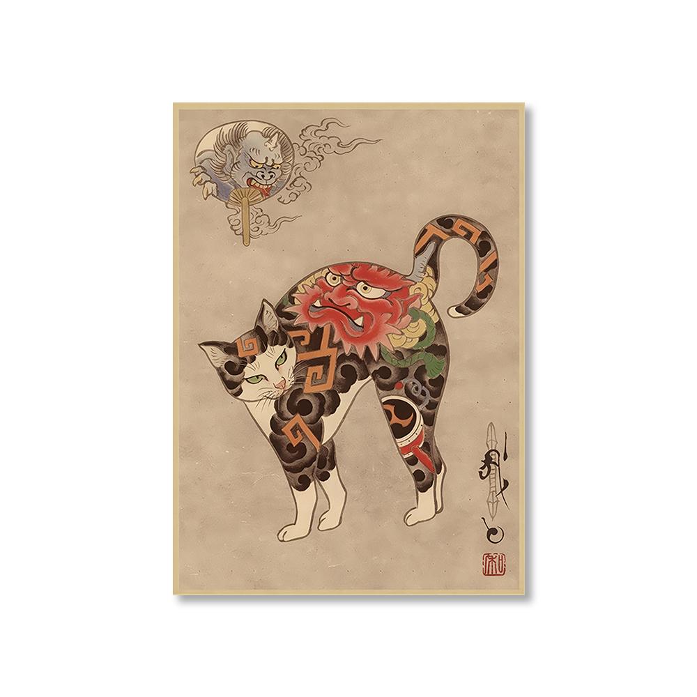 1 Stück rahmenloses lustiges Tier liest Zeitung auf der Toilette Poster Leinwandbild Affe Hund Schwarze Katze Badezimmer Wandkunst Heimdekoration