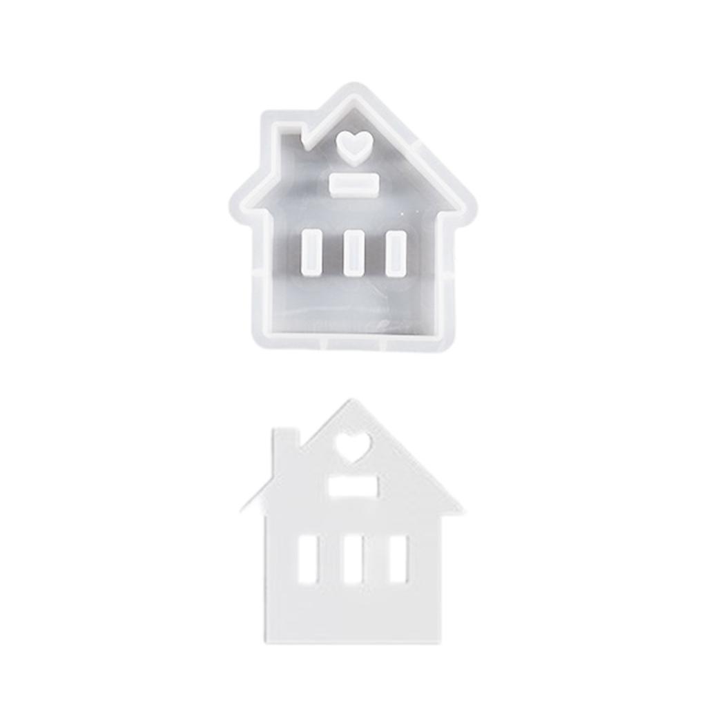 3D House Silicone Molds for Resin Heart House Shaped Candle Mold Scented Candle Making Cake Decorations Baking Tools