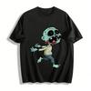 Cartoon Zombie Print Casual Top Halloween Spooky Tee Pure Cotton T-shirt