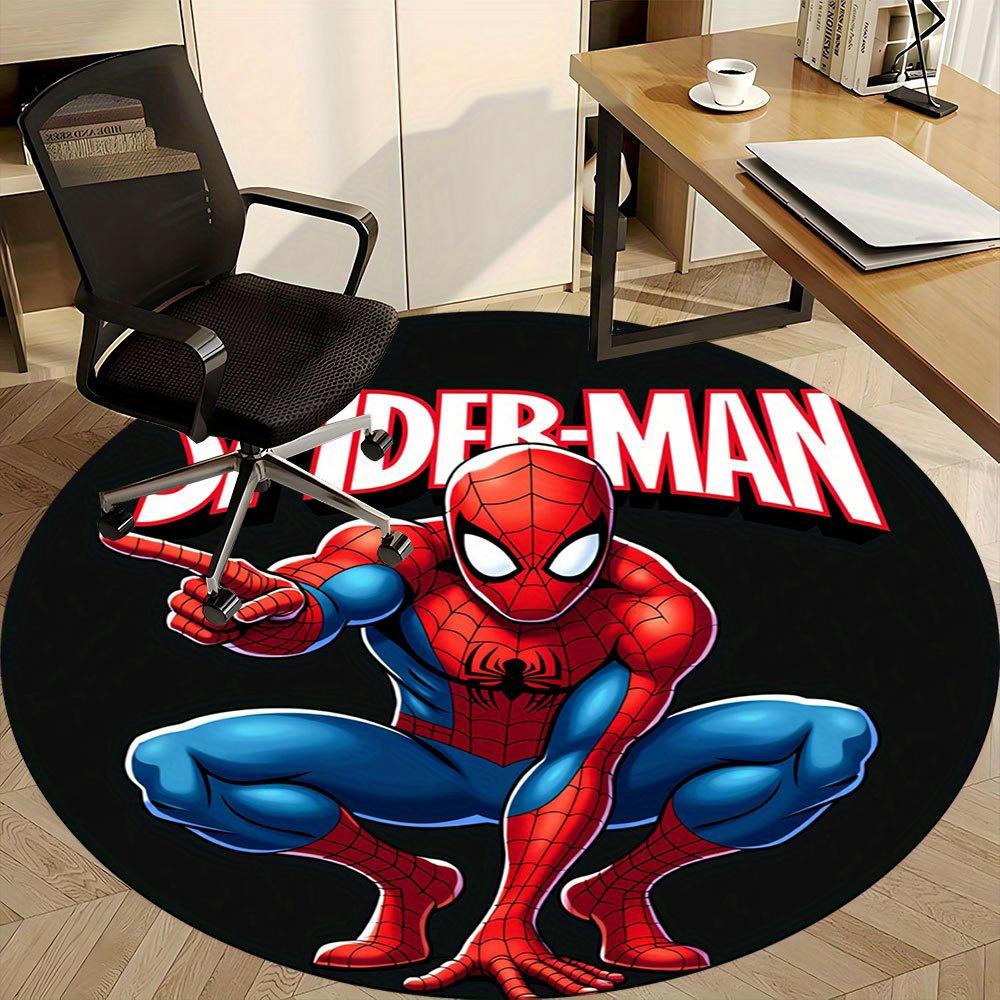 

1pc Spider-Man Cartoon Design Round Rug - Office Carpet, Under Chair Mat, Non-Slip Flooring Decor for Home Living Room or Bedroom -0412239 80cm by 80cm