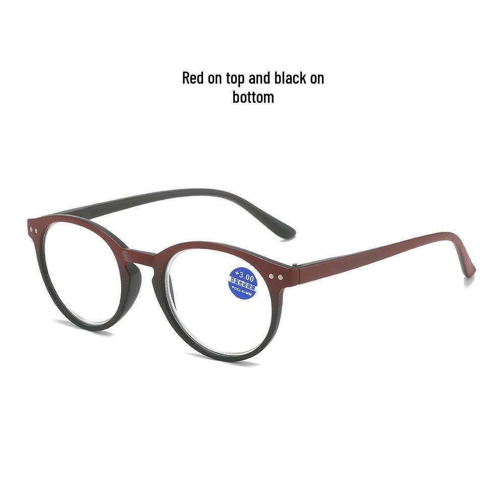 New Fashion Round Frame Blue Light Blocking Reading Glasses for Older Adults - High Definition for Men and Women