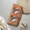 Cute Whale Pattern Long Wallet Ladies Multi Card Holder Zipper Purse