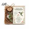 Miniatur-Tier-Andenken Emotionale Unterstützung Glas Geschenk Niedliche Tasche Umarmung Kolibri Schildkröte Positive Bestätigung Geschenke Frosch Biene mit Inspirierendem