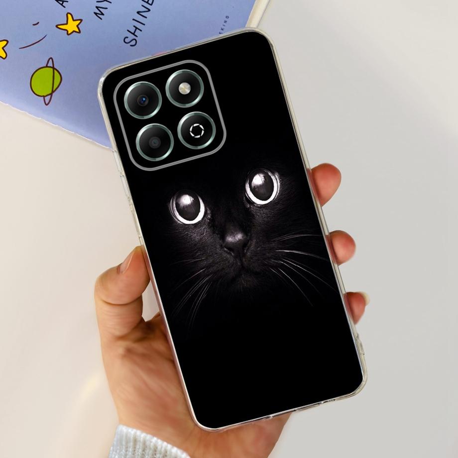 For Honor X6b JDY-LX1 Case Coque Clear Silicone Soft Back Cover For Honor X6a Plus Phone Bumper Coque Funda Dinosaur Cat Dragon