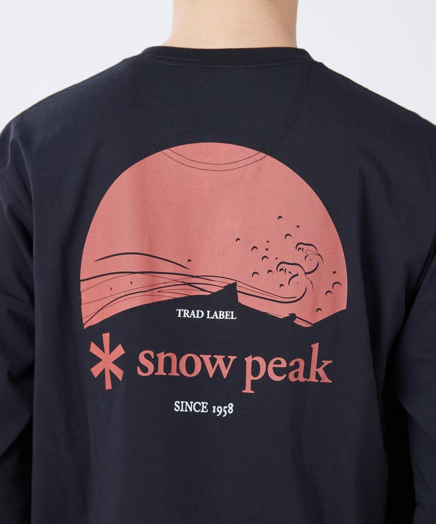 TL Sunset Plating for Men and Size M [Snow Peak] L/S T-Shirt SPTL-TS-26SU910 Long-Sleeve T-Shirt Women, White,