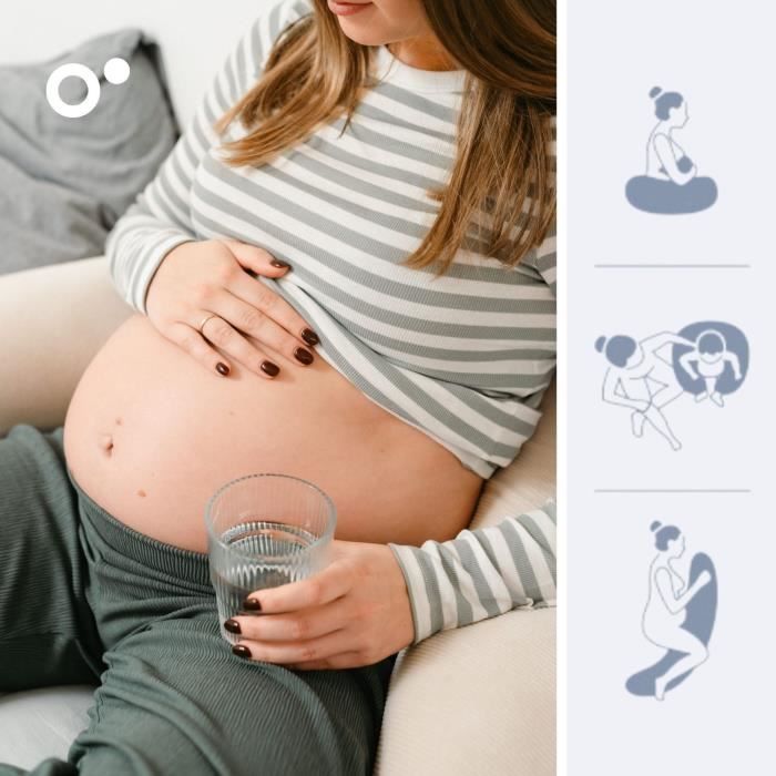 Coussin de grossesse et d’allaitement - DOOMOO - Buddy - Ultra confort - Certifié Oeko-Tex - Corduroy Beige