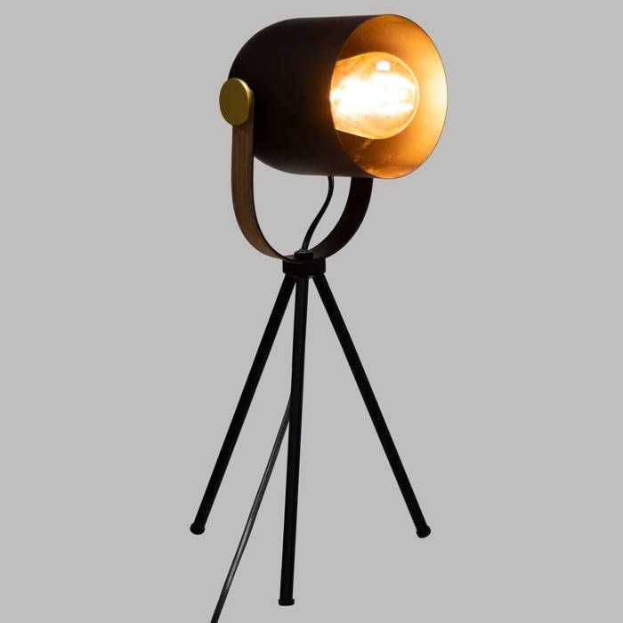 Lampe Trépied "Bil" Noir H45cm - Atmosphera Createur D'interieur