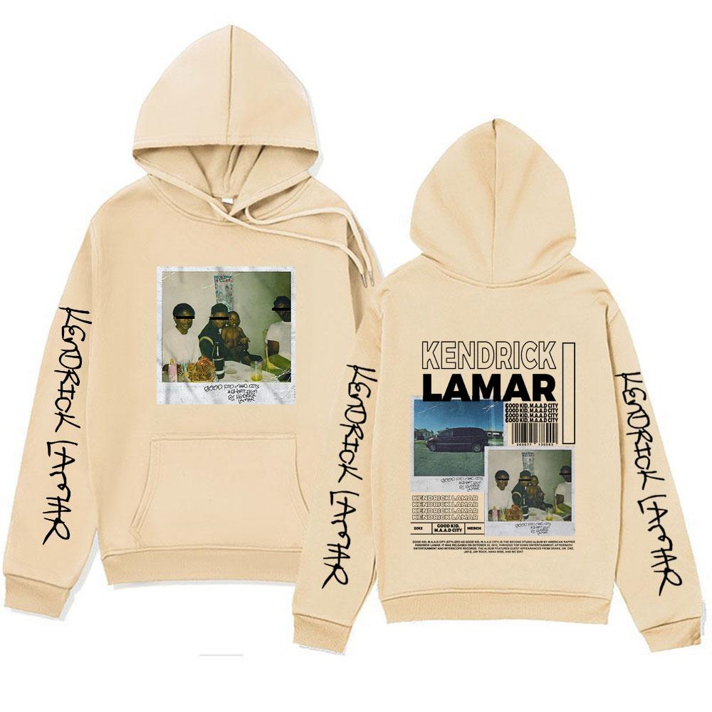 Rapper Kendrick Lamar Good Kid Hoodie Men Women's Hip Hop Rap Style Music Album Hoodies Sweatshirts Oversized Fashion Streetwear