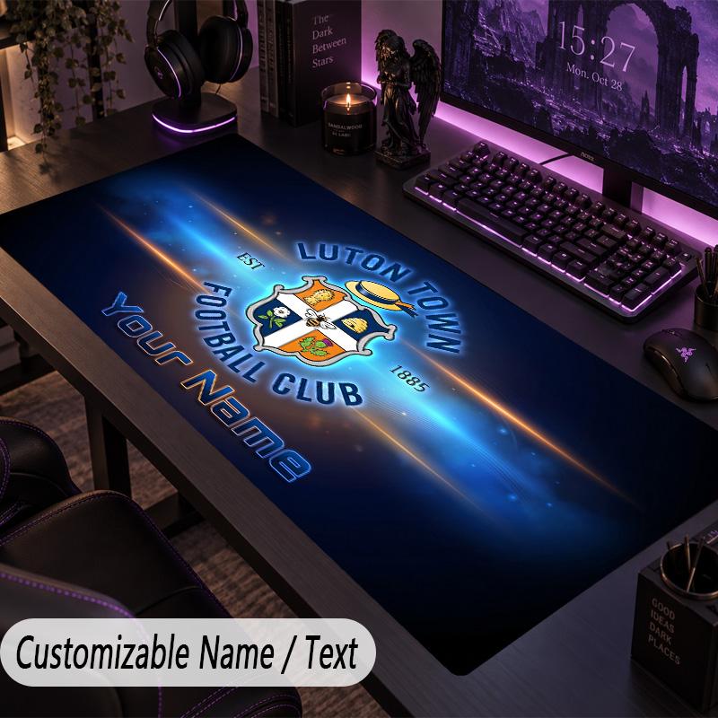 Large Mouse PadLuton Town Custom Name Text Personalized Desk Mat Non Slip Gaming Pad