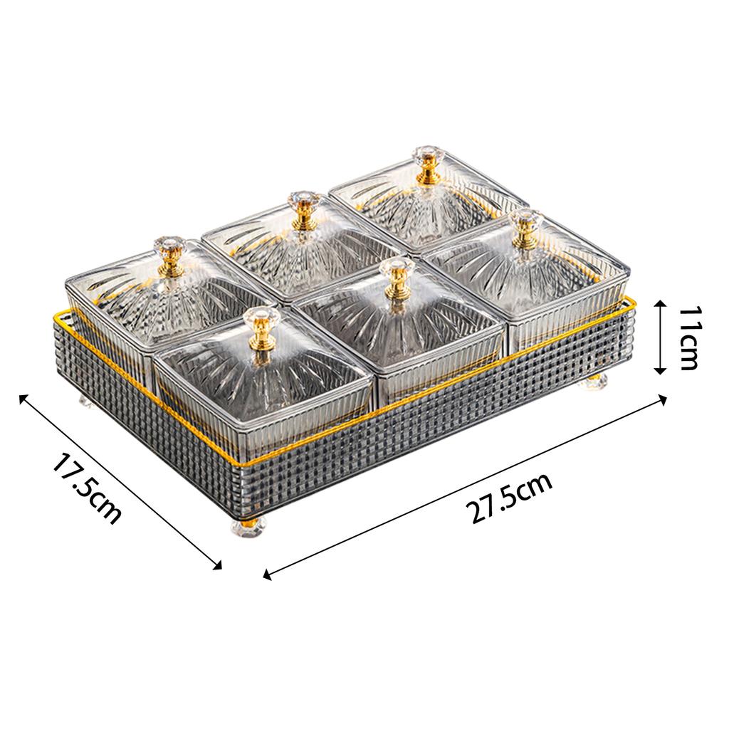 Removable Serving Dishes with Lid Decorative Snacks Tray Fruit Plate Fruit Platter for Candy Dessert Veggies Nuts Snacks