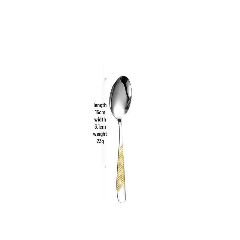 Star Diamond Gold-Plated Stainless Steel Cutlery Set: Luxury Steak Knife and Fork for Hotels