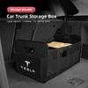 Oxford-Stoff Auto-Kofferraum-Aufbewahrungsbox für Model 3 Y S X Cybertruck Highland Große Kapazität Werkzeugkasten Faltbare Organizer-Box