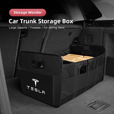 Oxford Cloth Car Trunk Storage Box For Model 3 Y S X Cybertruck Highland Large Capacity Toolcase Foldable Organizer Case