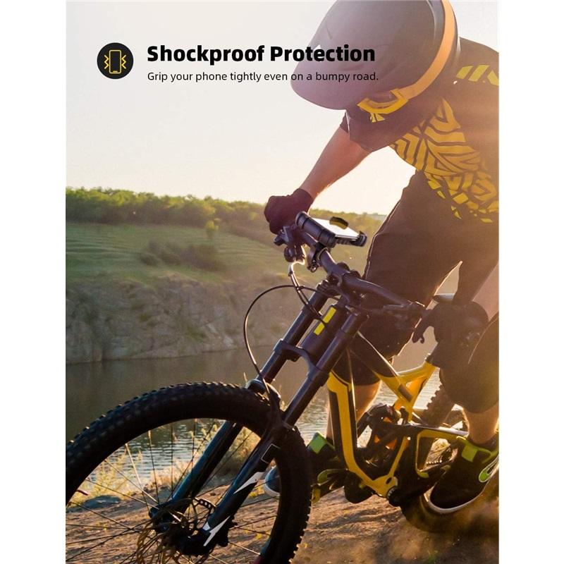 Bike Phone Holder Motorcycle Mount Motorcycle Phone Holder Handlebar Cell Phone Clamp E-Bike Scooter Phone Clip for iPhone 17 Air Pro Max 16 15