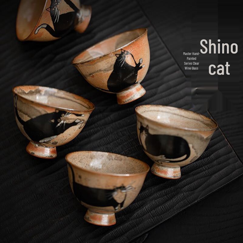 

Fumede Japanese Style Handmade Shino Glaze Ceramic Tea Cup