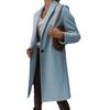 Autumn Winter mid-length Solid Color Women Outerwear Lapel Woolen Coat