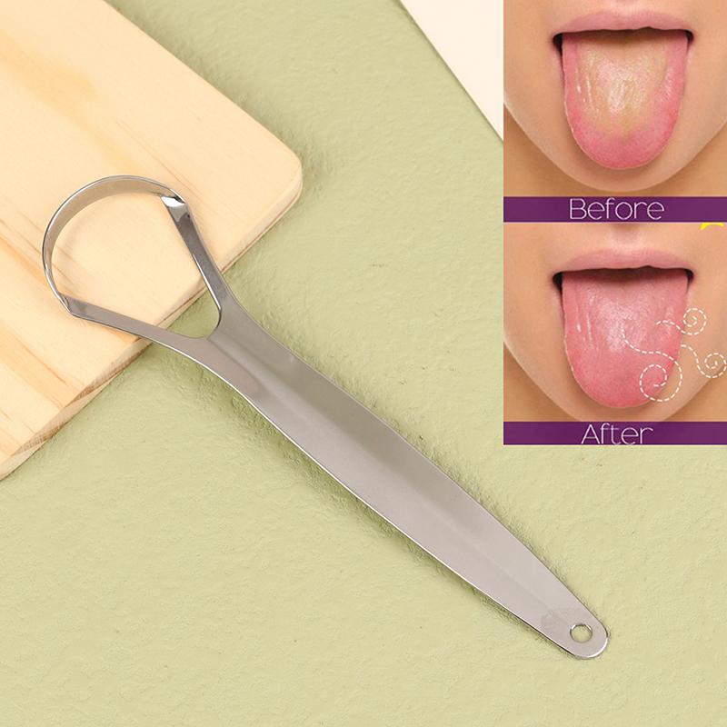 Stainless Steel Tongue Scraper Tongue Metal Cleaner Dental Oral Care Tool