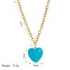 blue heart necklace - 60cm