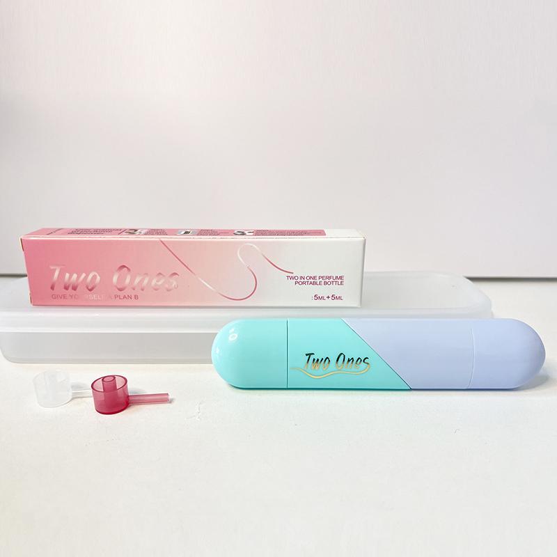 

5 мл Флакон для духов в форме сердца с двойным распылителем «два в одном», дорожный, многоразовый атомайзер A