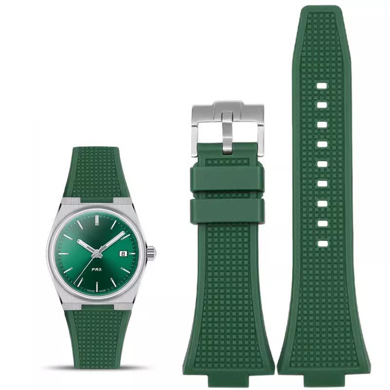 Watchband For Tissot PRX Series Super Player T137.407/T137.410 wristband Butterfly Buckle Men's High quality Watch Strap 26*12mm