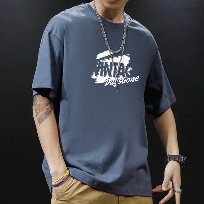 Minimalist Sportwear Tees Printed Short Sleeved T-shirt for Men Cotton Summer Tops
