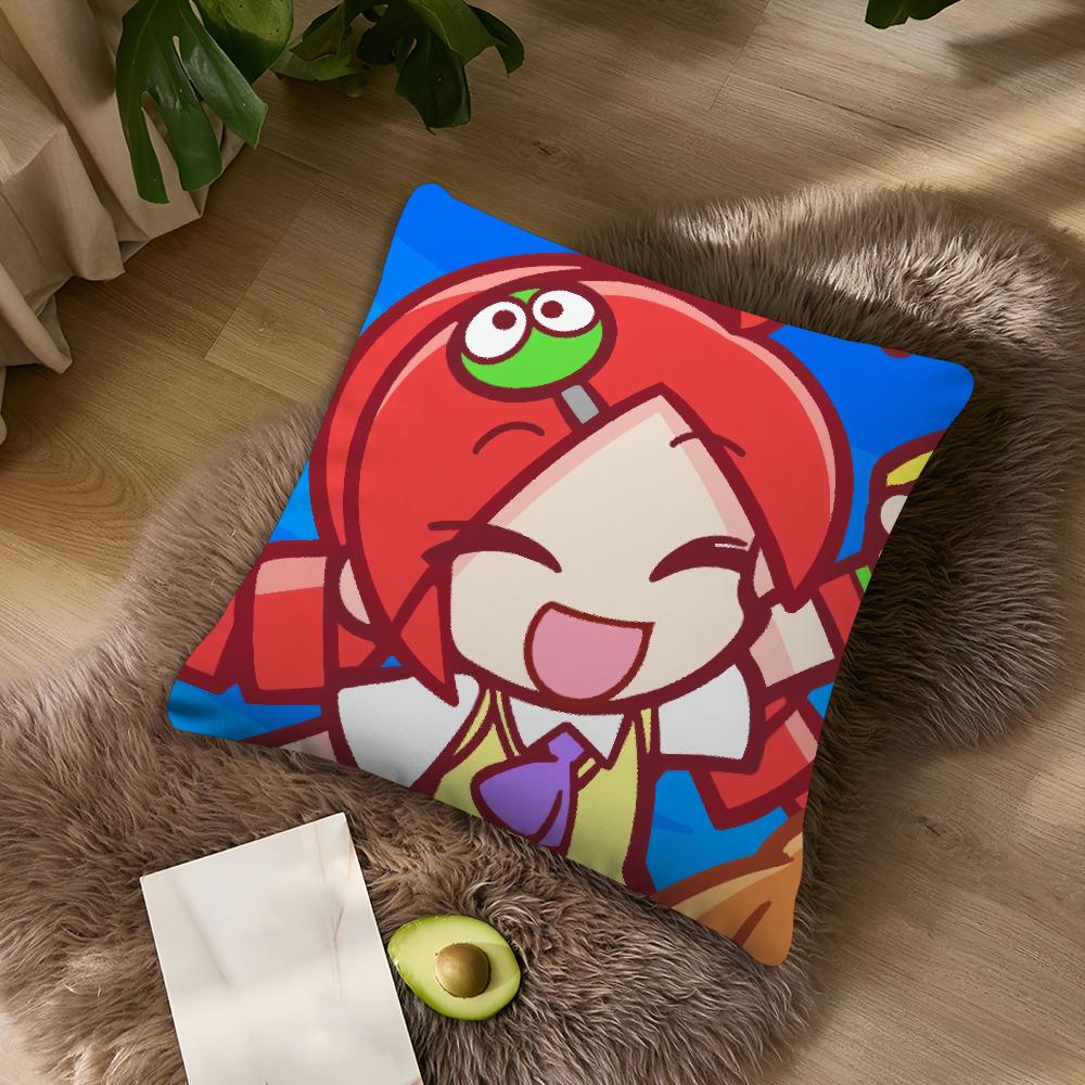 Game P-Puyo P-Pop F-Fever Anime Sig For Bedroom Car Coffee Shop Room Soft and Living Room Sofa Decorative Pillow Cover Case