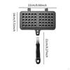 Camping Waffeleisen Pan Backformen Presse Platte Backen Werkzeug Herd Eisen