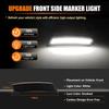 LED Front Side Marker Lights Assembly for Cadi-llac 2020 2021 2022 2023 2024 CT5 Front Bumper Marker Signal Lamps, Replace OEM Smoked Lens White LED