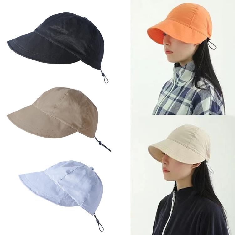 Adult Spring Sun Hat Adjustable Drawstring Fisherman Cap Breathable Hat Casual