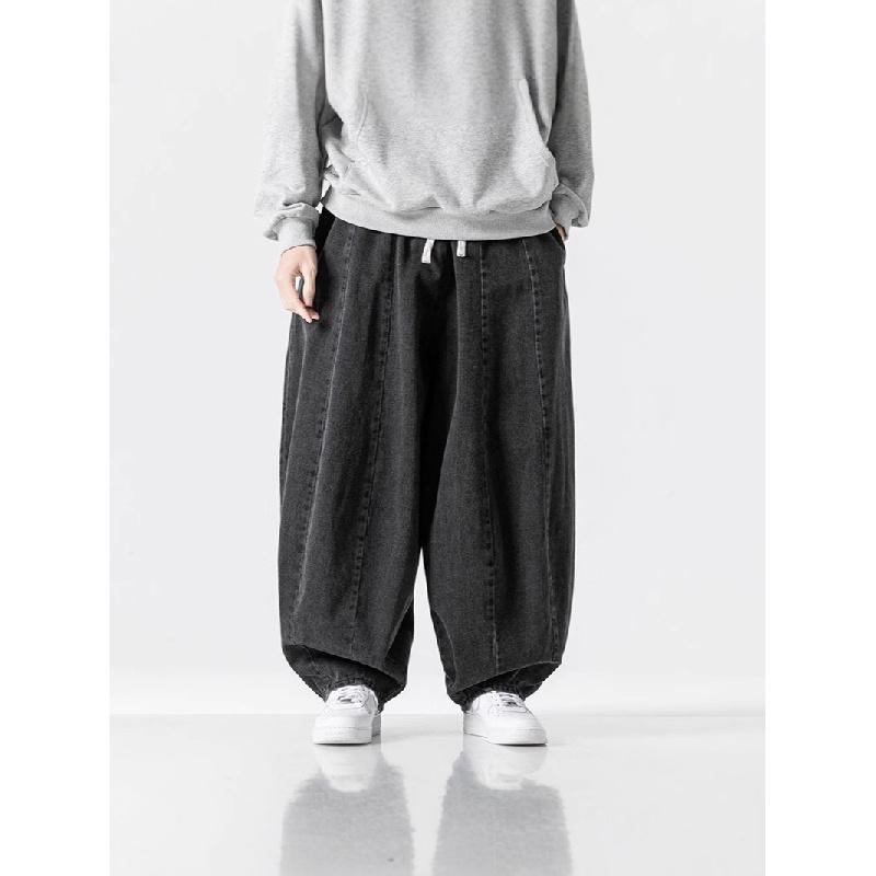 2026 Neue Herren Übergröße Japanischer Stil Locker Harem Gerade Bein Weites Bein Freizeit Hose