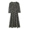 Shangdu Bila Floral V-Neck A-Line Chiffon Midi Dress