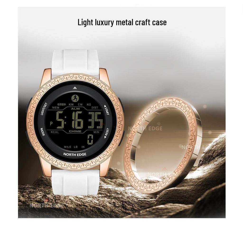 Lory Waterproof Shockproof Smart Pedometer Watch with Alarm and Straight Strap for Men and Women