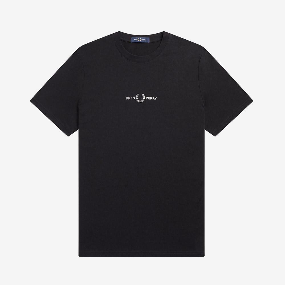 FRED PERRY [Baseline] Embroidered T-Shirt - Black Afpm2G94580-102