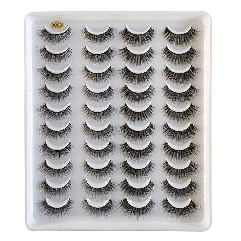 20 Pairs/5Pairs Fake Eyelashes Fluffy Mink Lashes Makeup Eyelash Extensions Beauty Faux Cils Naturel Lash Extension