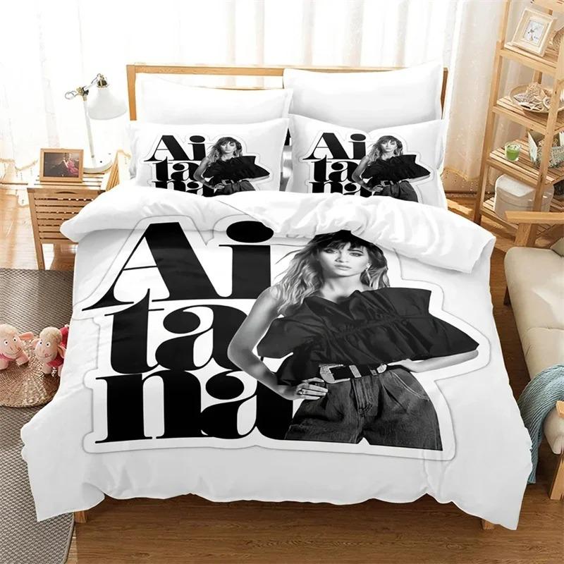 Set Copripiumino Cantante Spagnola A-Aitana Copripiumino Cantante Matrimoniale Singolo Matrimoniale Queen King Adulti Bambini Biancheria da Letto Piumino