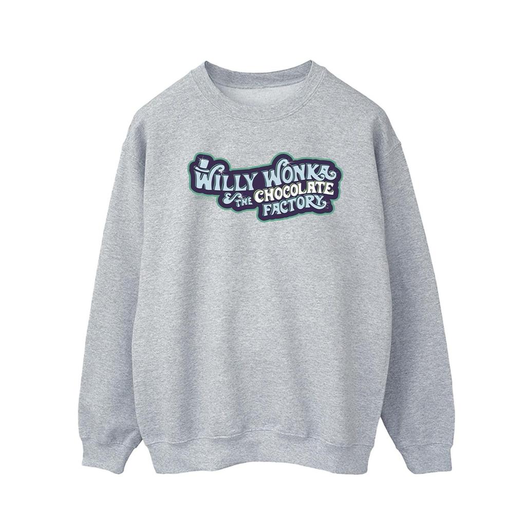 Willy Wonka Mens Chocolate Factory Logo Sweatshirt